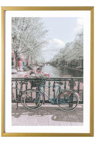 Netherlands Print - Amsterdam Art Print - Canal Bike #1