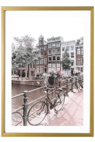 Netherlands Print - Amsterdam Art Print - Canal Bike #2