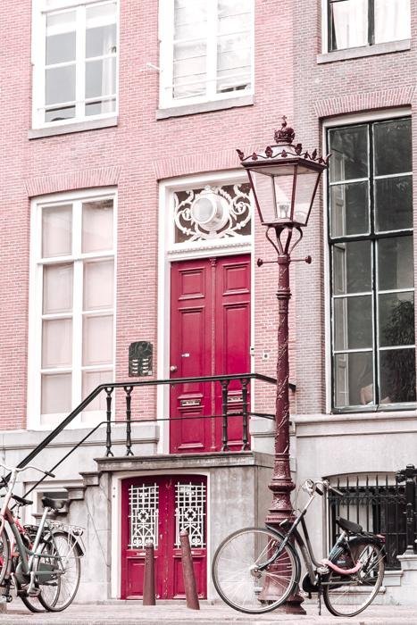 Netherlands Print - Amsterdam Art Print - Pink Door