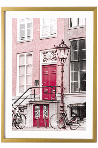 Netherlands Print - Amsterdam Art Print - Pink Door