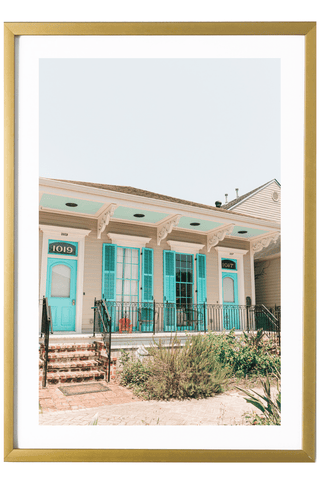 New Orleans Print - New Orleans Art Print - Blue House