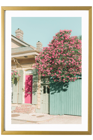 New Orleans Print - New Orleans Art Print - Flowers in the Quarter