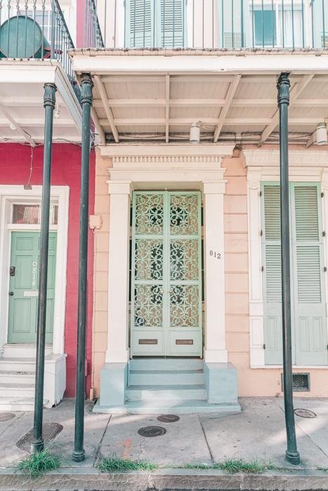 New Orleans Print - New Orleans Art Print - Green Door #2