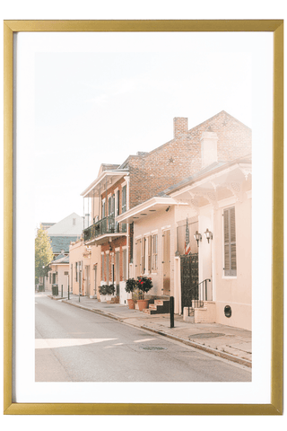New Orleans Print - New Orleans Art Print - Morning in the Quarter