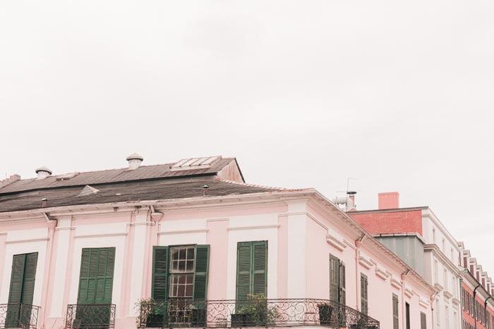 New Orleans Print - New Orleans Art Print - Pastel Pink House