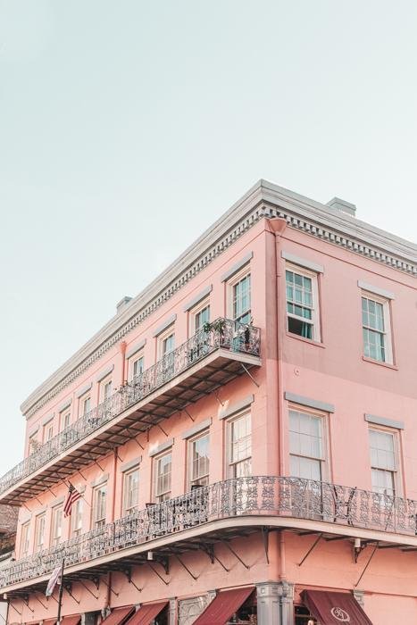 New Orleans Print - New Orleans Art Print - Pink Building