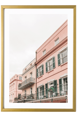New Orleans Print - New Orleans Art Print - Pink Nola