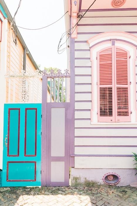 New Orleans Print - New Orleans Art Print - Pink & Purple House #2