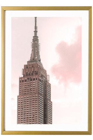 New York City Print - New York City Art Print - Pink Sunset #2