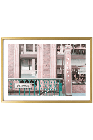 New York City Print - New York City Art Print - Subway