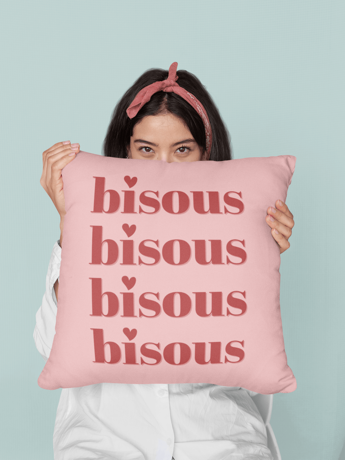 Pillows - Dorm Room Pillow - French Bisous