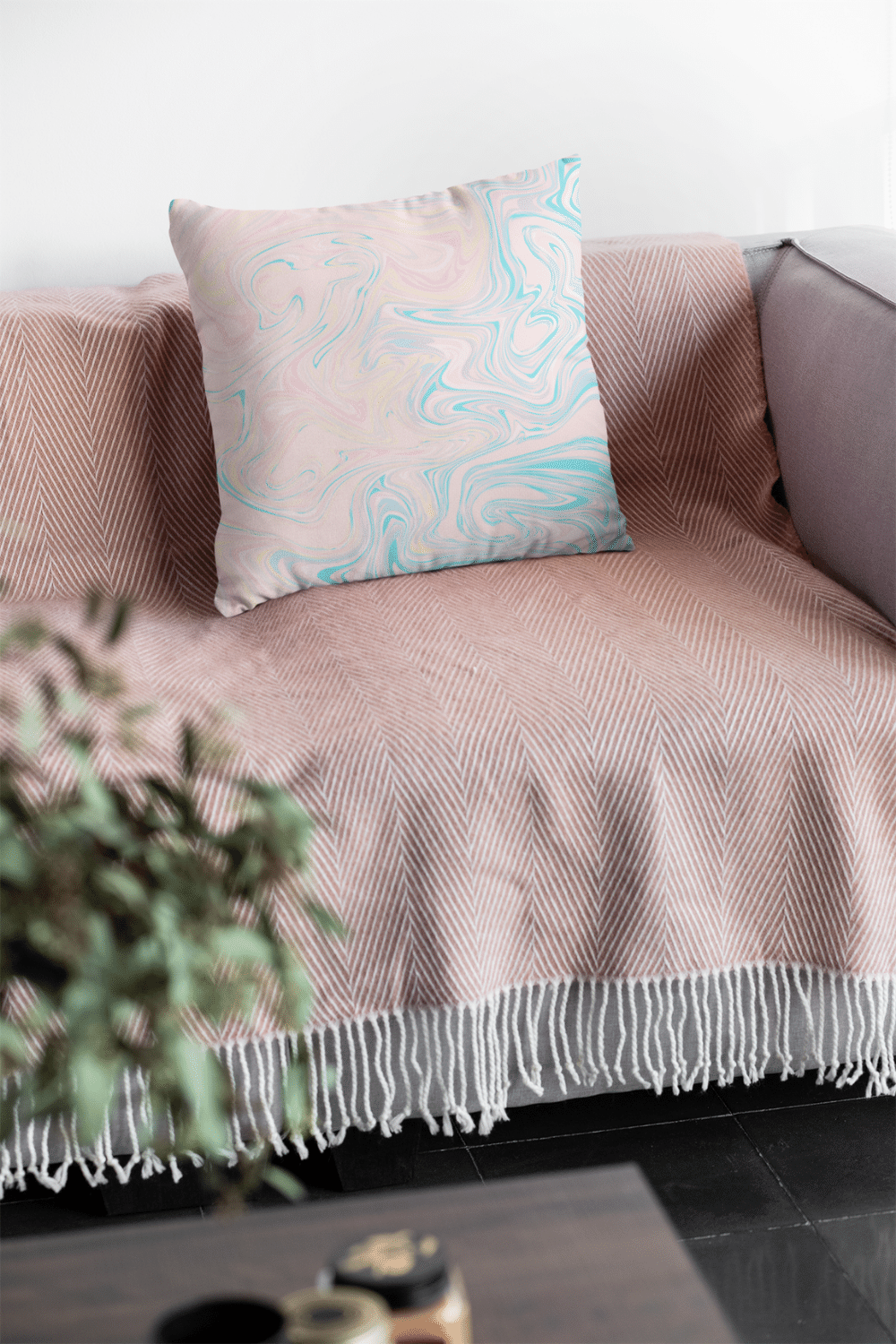 Pillows - Dorm Room Pillow - Pastel Paint Swirls
