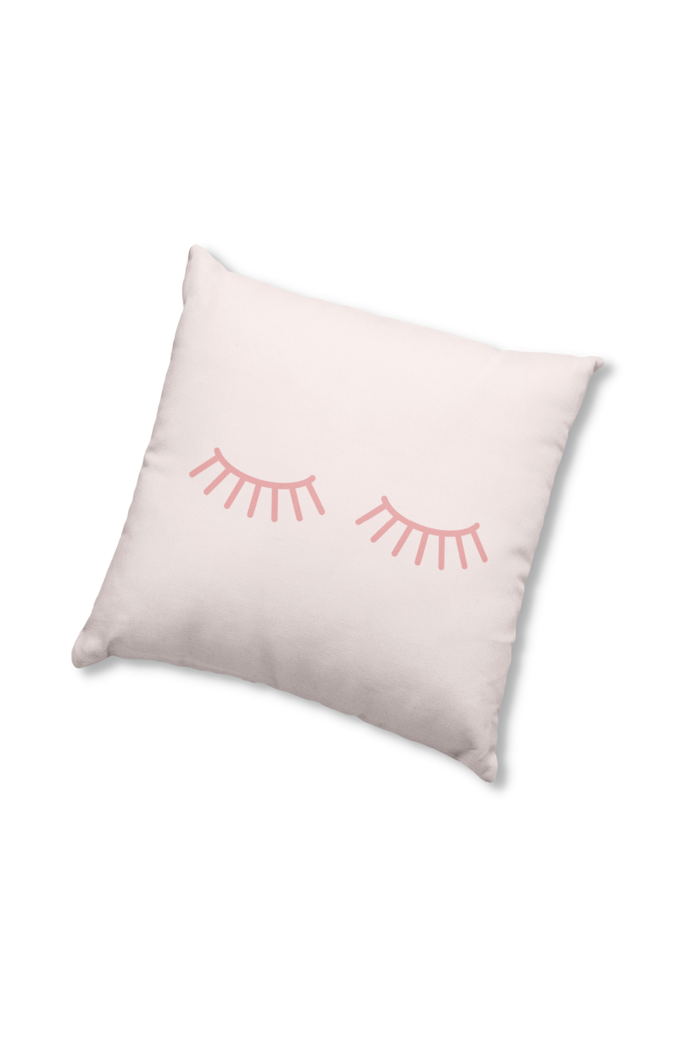 Pillows with shop eyelashes on them