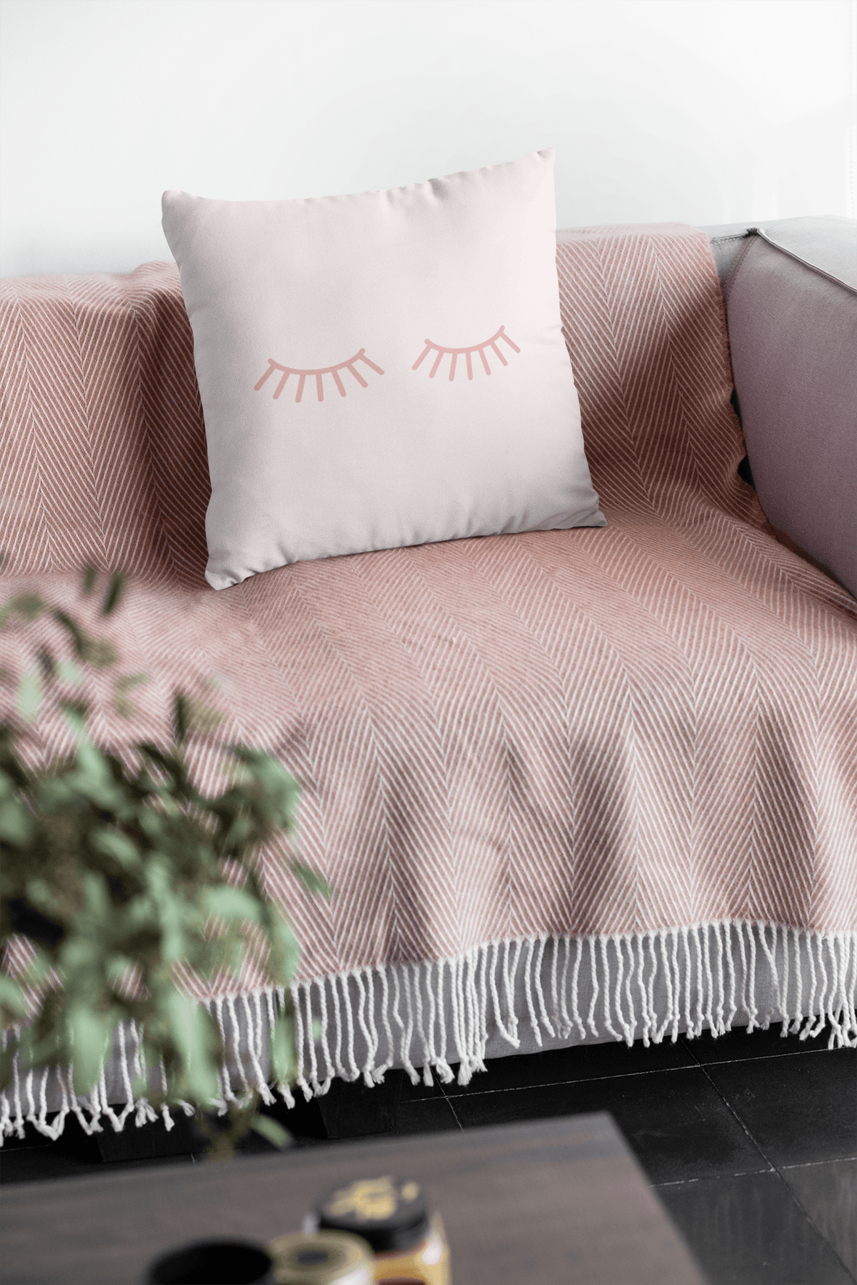 Pillows - Dorm Room Pillow - Pink Eyelashes