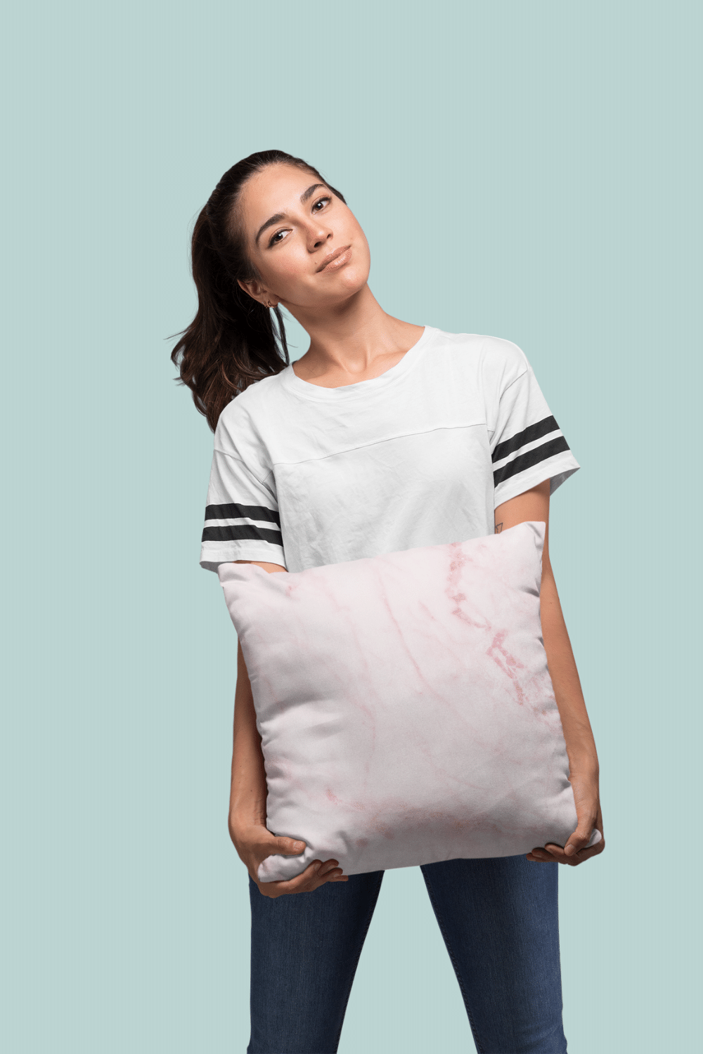 Pillows - Dorm Room Pillow - Pink Marble