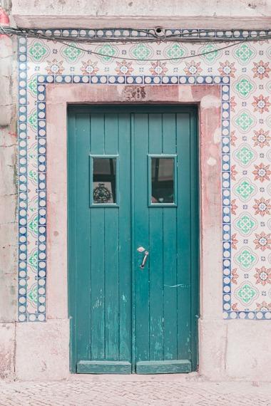 Portugal Print - Lisbon Art Print - Blue Door