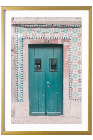 Portugal Print - Lisbon Art Print - Blue Door