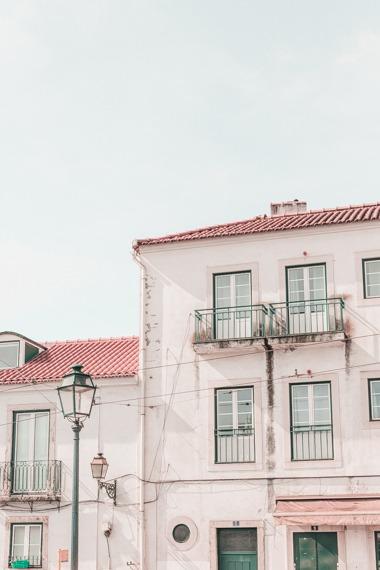 Portugal Print - Lisbon Art Print - White Building