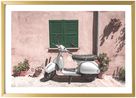 Spain Print - Valldemossa Art Print - Moped