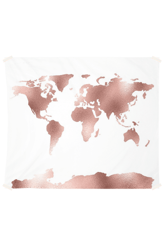 Tapestries - Dorm Room Wall Tapestry - Pink Map