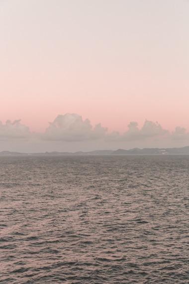 Tropical Print - Ocean Art Print - Pink Sunset