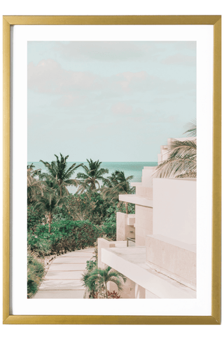 Tropical Print - Playa Mujeres Art Print - Villa by the Sea